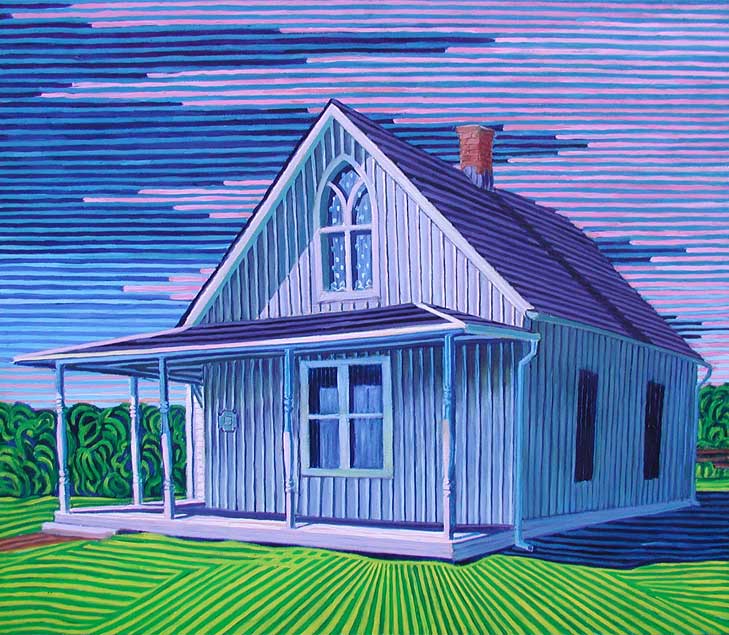 Iowa gothic - Linear Painting by Prakash N Chandras