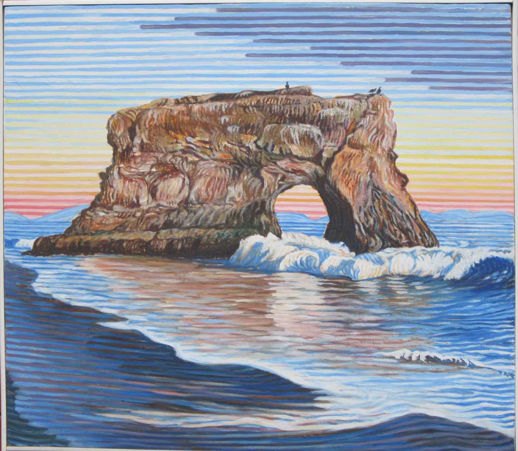 Natural Bridges State Beach - Linear Painting - Prakash N Chandras