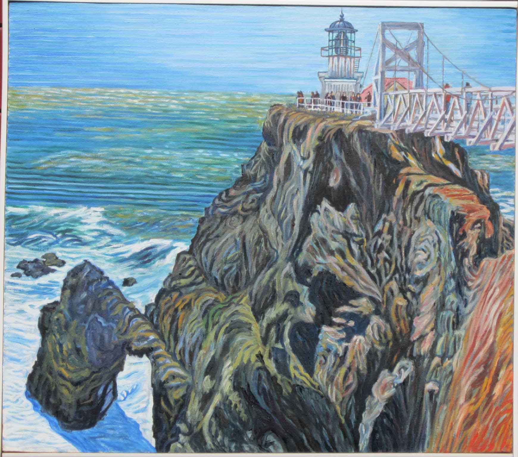 Point Bonita Lighthouse - Linear Painting - Prakash N Chandras